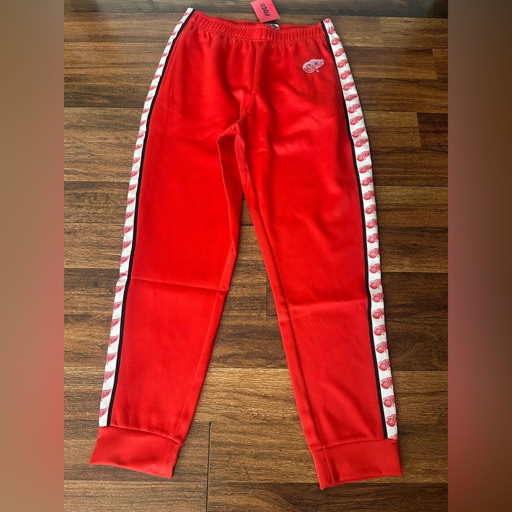 NHL Red Kids Joggers with Side Stripes